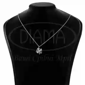 Срібне кольє з Цирконом