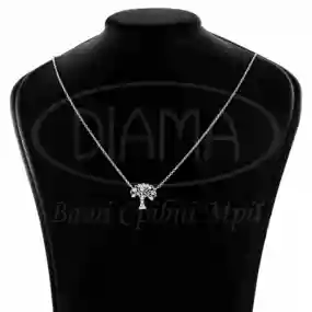 Срібне кольє з Цирконом