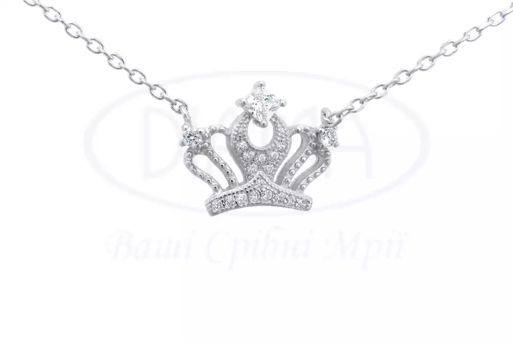 Срібне кольє з Цирконом фото 1