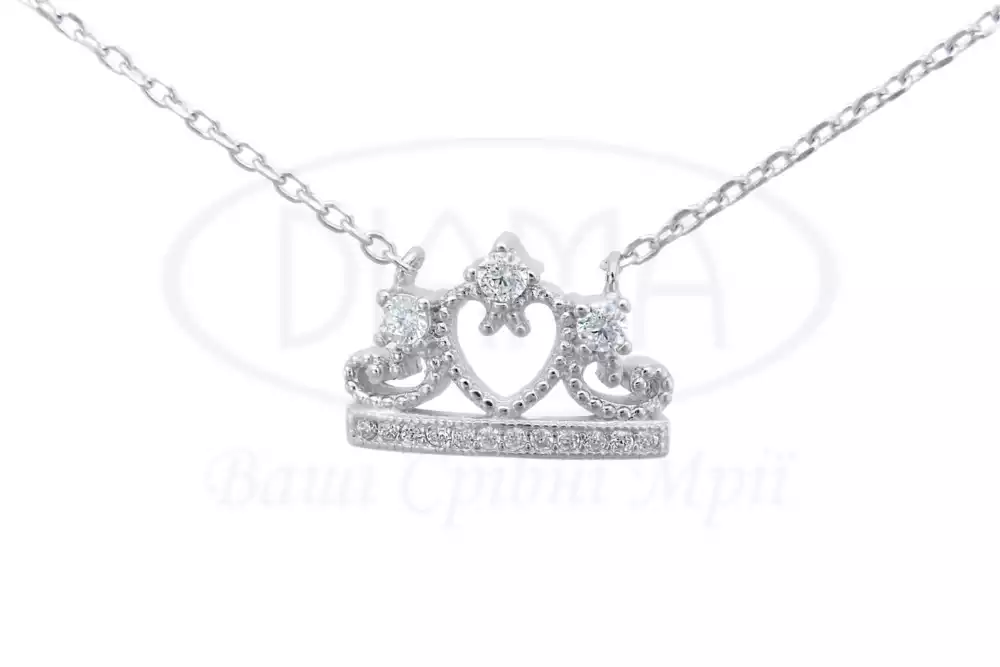 Срібне кольє Корона фото 1