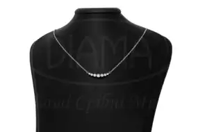 Кольє срібне з цирконом