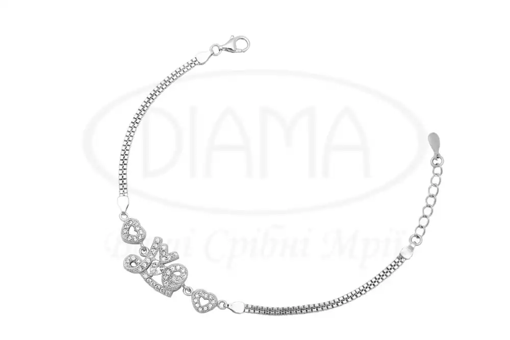 Браслет срібний LOVE фото 1