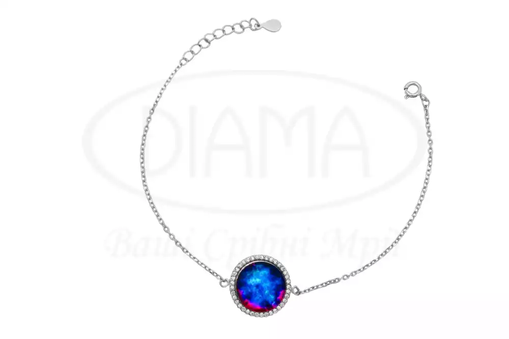 Срібний браслет що світиться фото 1