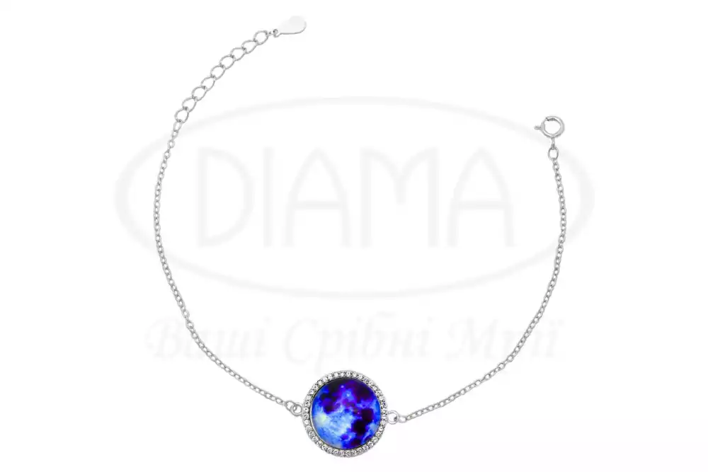 Срібний браслет що світиться фото 1