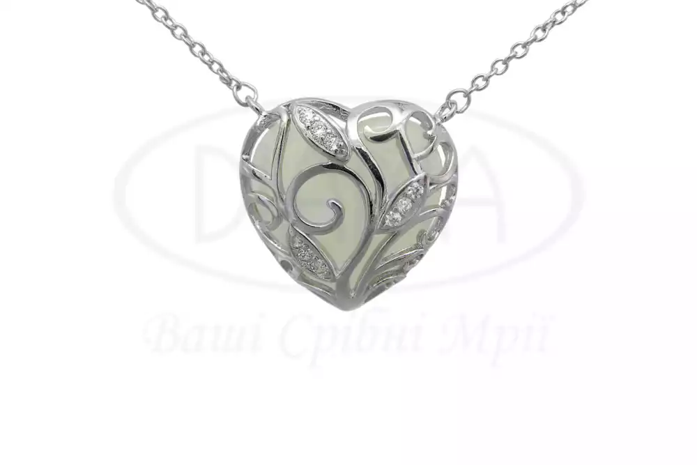 Срібне кольє, що світиться в темряві фото 1