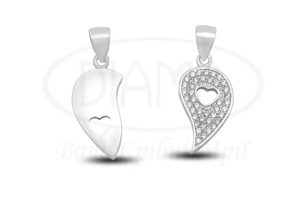 Срібна підвіска з Цирконом фото 2