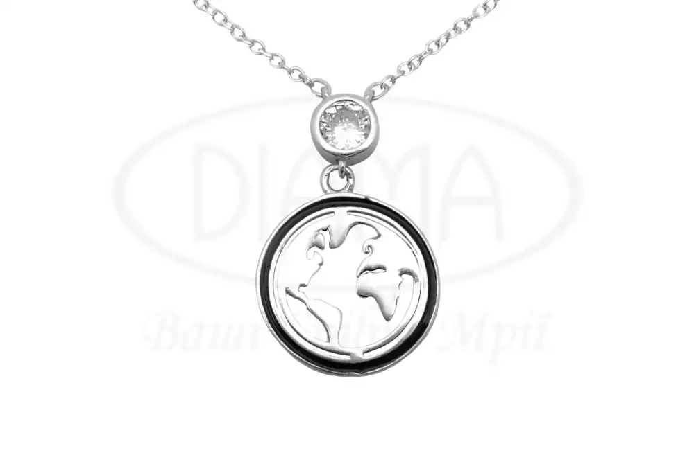 Срібне кольє з Цирконом фото 1