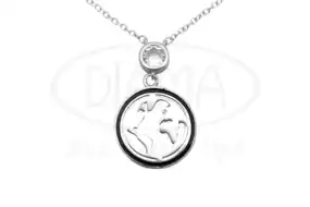 Срібне кольє з Цирконом