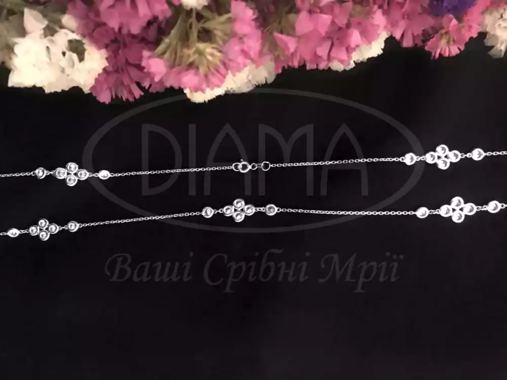 Срібне кольє з Цирконом фото 2