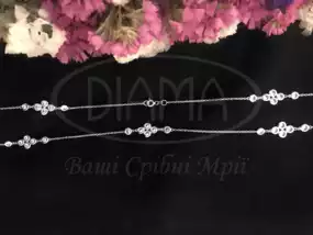 Срібне кольє з Цирконом