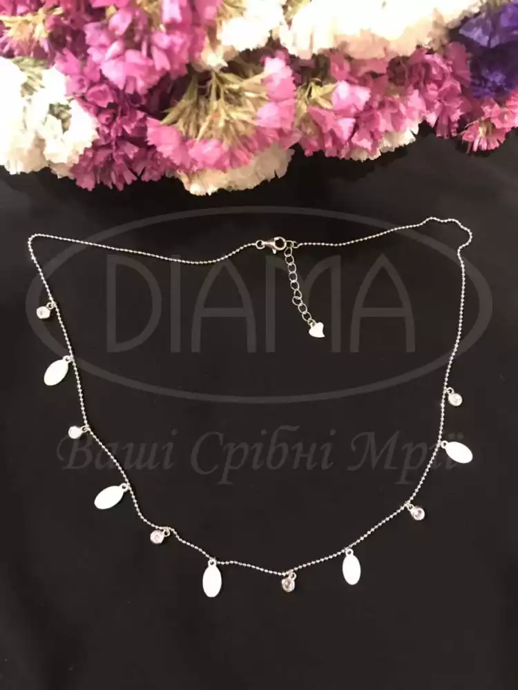 Срібне кольє з Цирконом фото 2