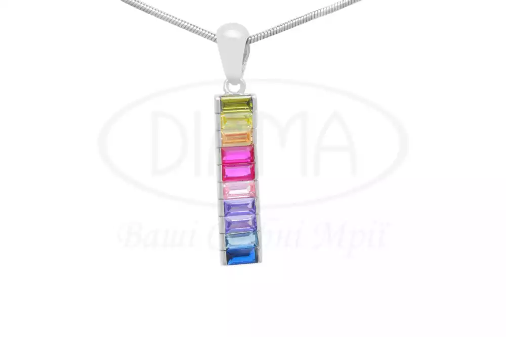 Срібна підвіска з Цирконом фото 1