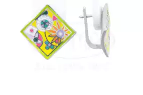 Сережки срібні з Емаллю