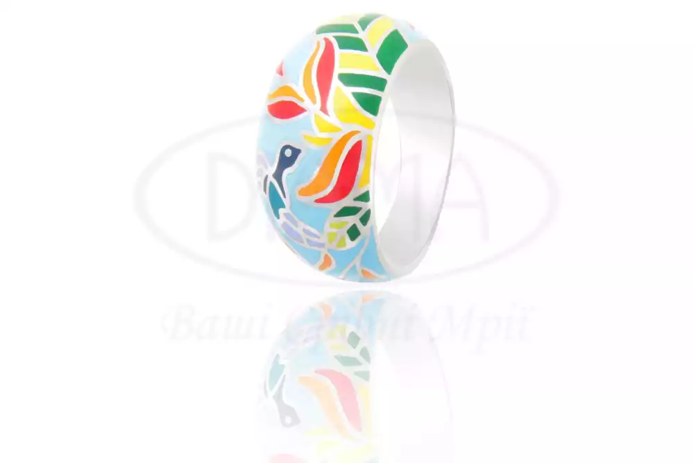 Каблучка срібна з Емаллю фото 1