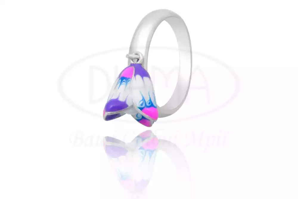 Каблучка срібна з Емаллю фото 1