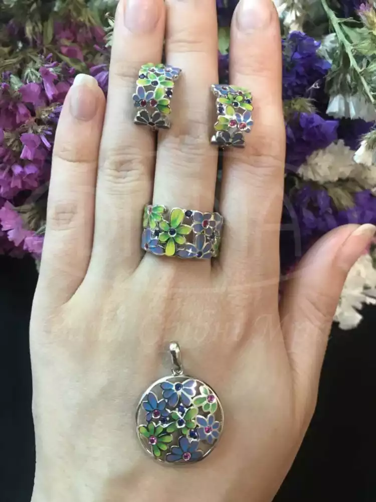 Підвіска срібна з Емаллю фото 2