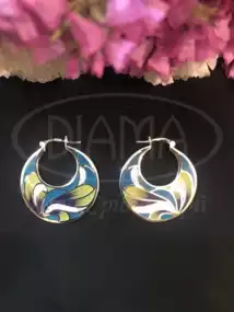 Сережки срібні з Емаллю