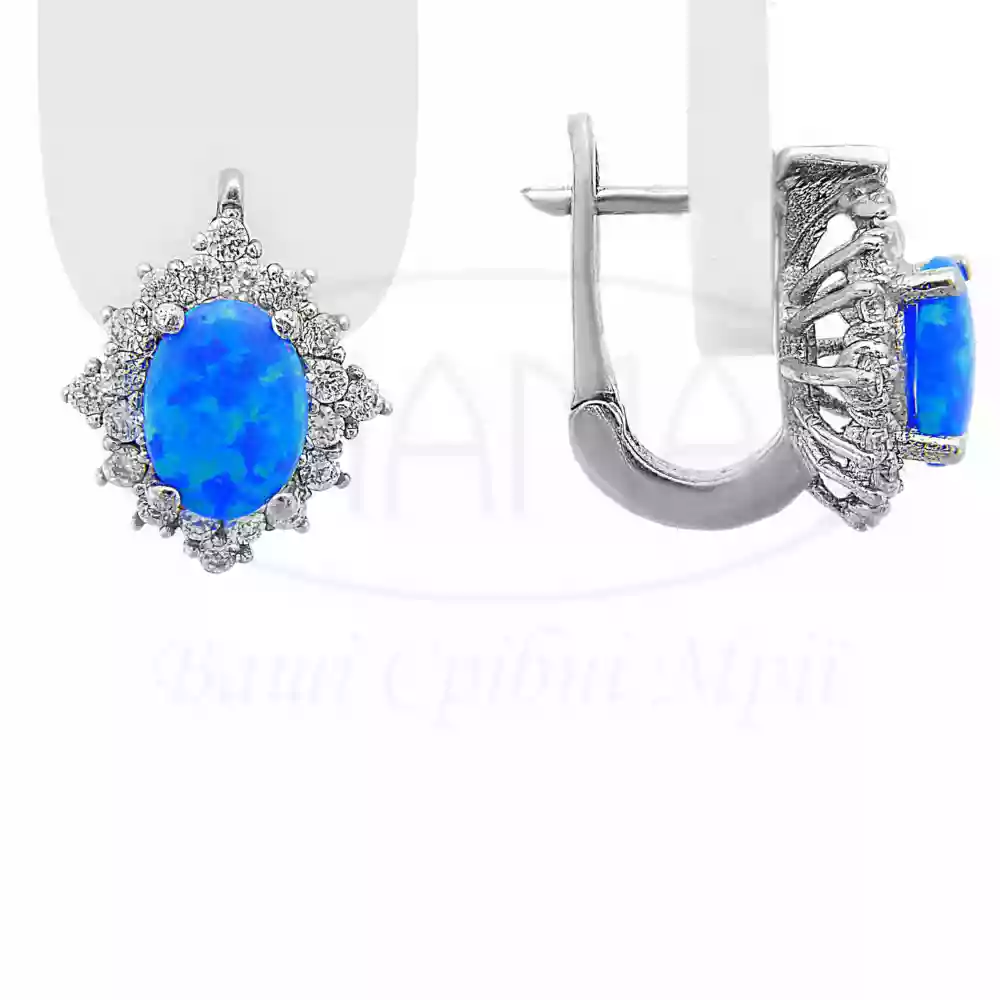 Срібні сережки з Опалом фото 1