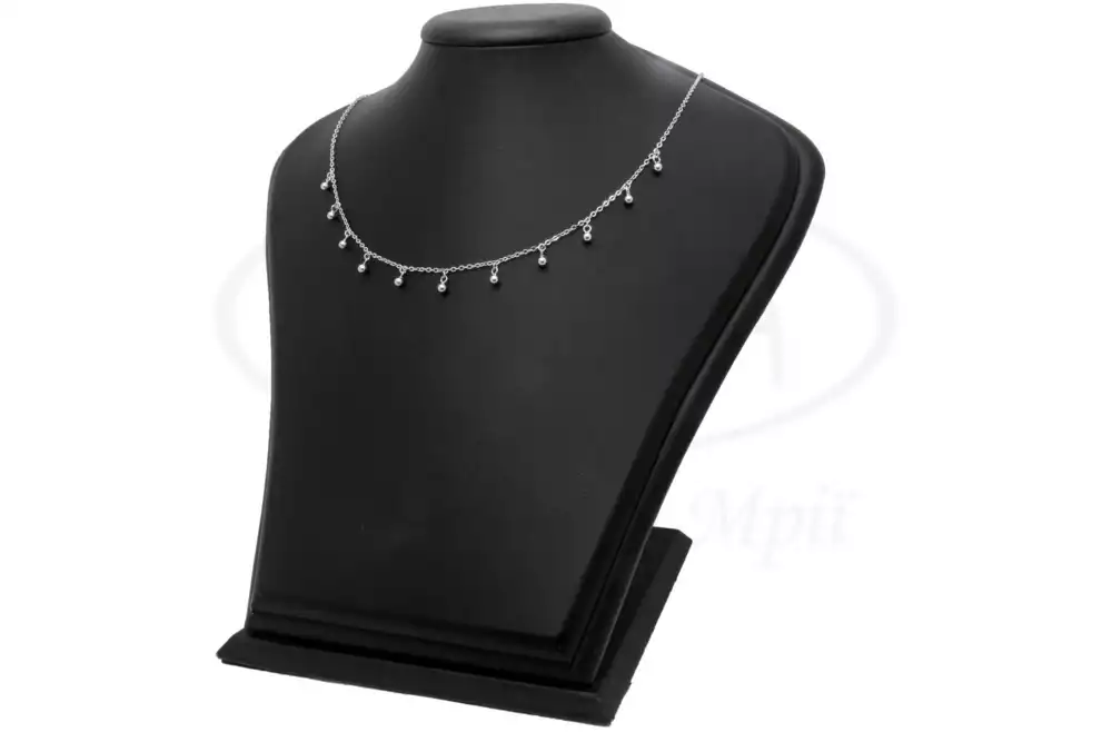 Срібне кольє з кульками фото 1