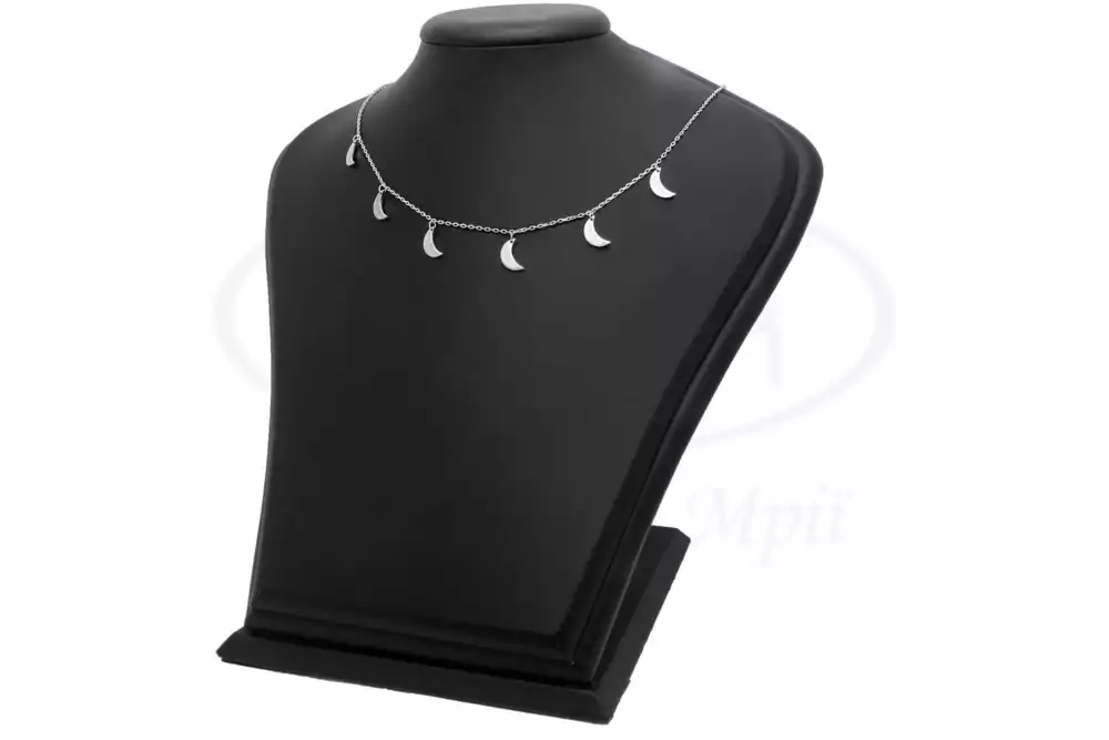 Срібне кольє з напівмісяцем фото 1