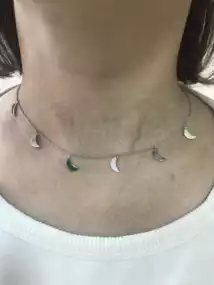 Срібне кольє з напівмісяцем