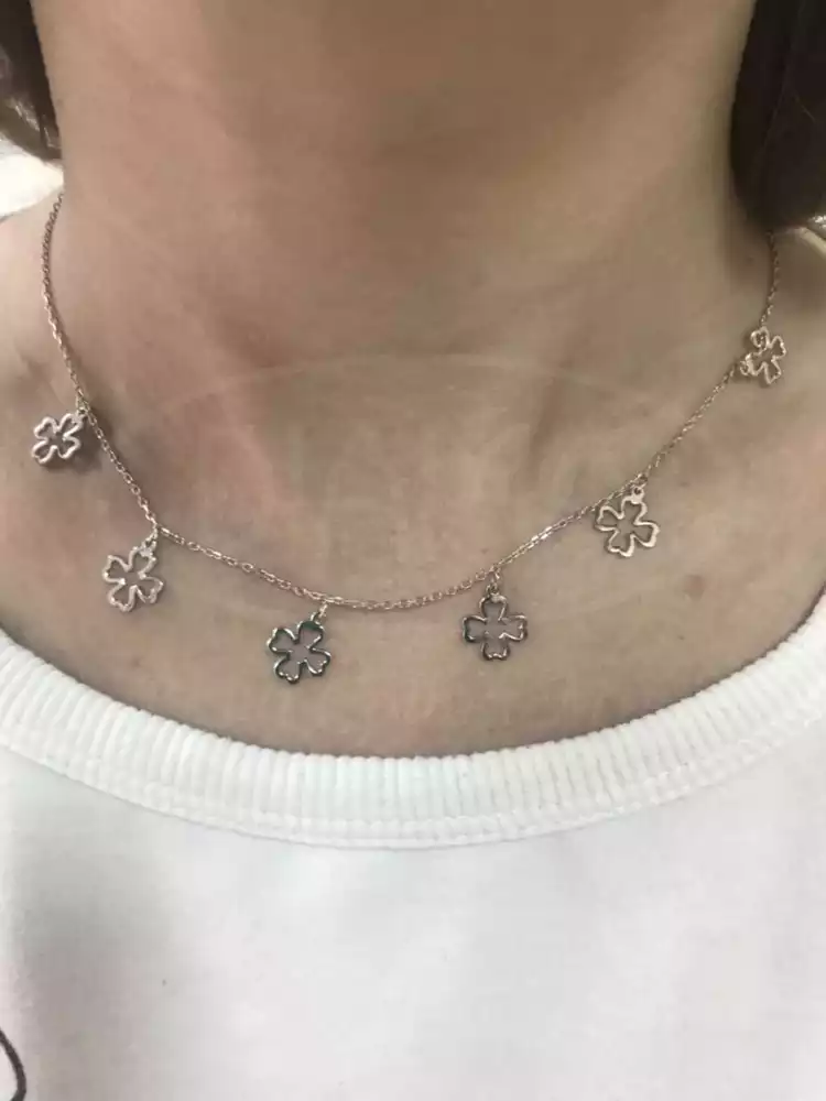 Срібне кольє з "Клевером" фото 2