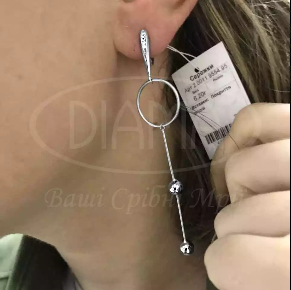 Сережки срібні фото 2