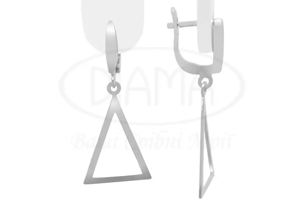 Сережки срібні "Трикутник" фото 1