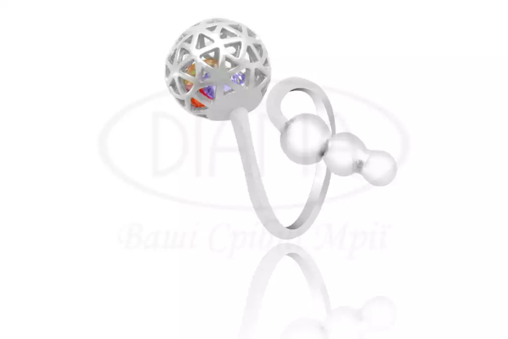 Срібна каблучка з Цирконом фото 1