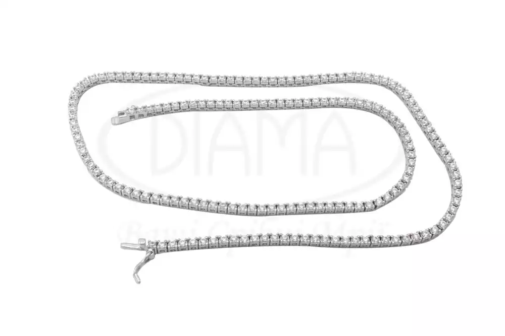 Срібне кольє з цирконом фото 1