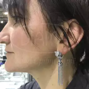 Сережки срібні "Пантера"