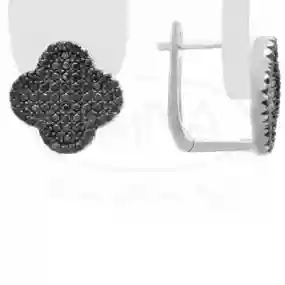 Сережки срібні з цирконом