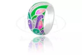 Каблучка срібна з Емаллю