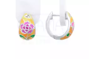 Сережки срібні з Емаллю