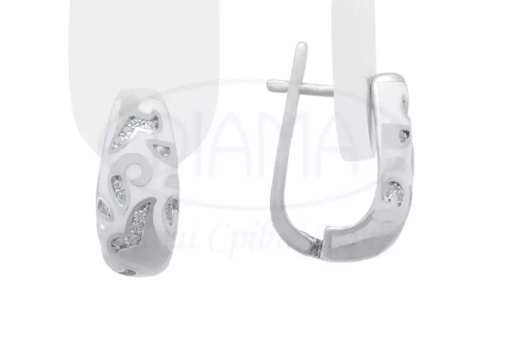 Сережки срібні з Емаллю фото 1