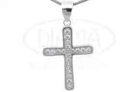 Срібний хрестик з Цирконом