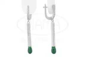 Сережки срібні "Сірник"