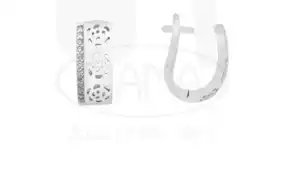 Срібні сережки з цирконом