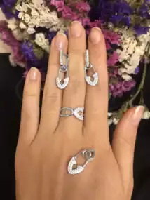 Срібна підвіска "Булавка"