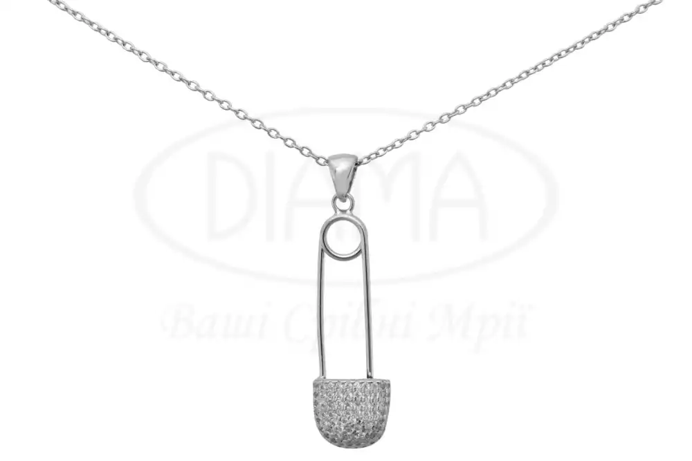 Срібне кольє Булавка фото 1