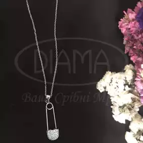 Срібне кольє Булавка