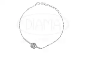 Срібний браслет Квітка