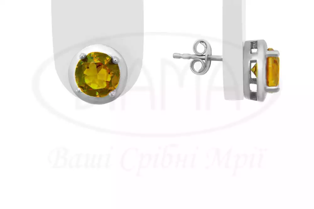 Срібні сережки з Султанітом фото 1