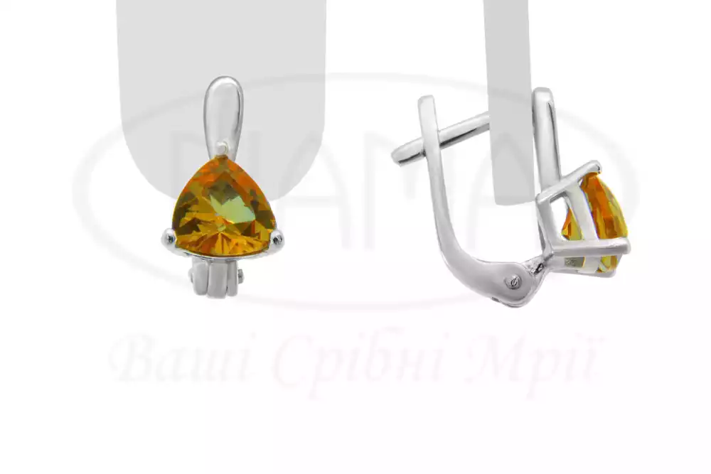 Срібні сережки з Султанітом фото 1