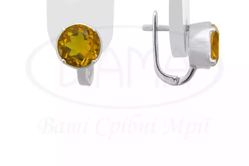 Срібні сережки з Султанітом фото 1