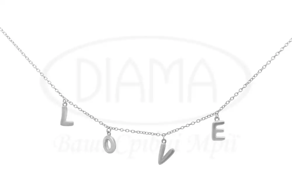 Срібне кольє "LOVE" фото 1