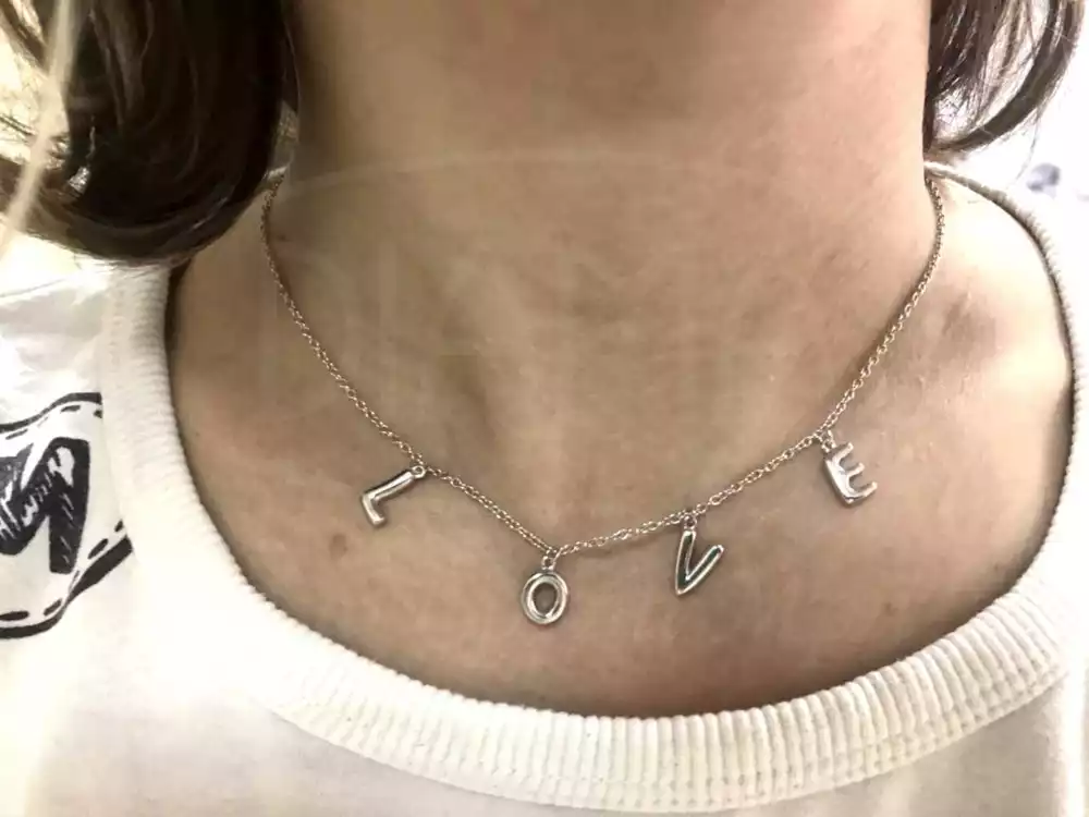 Срібне кольє "LOVE" фото 3