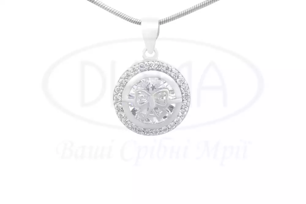 Срібна підвіска з Цирконом фото 1