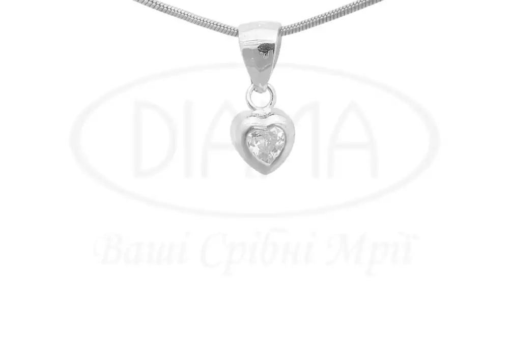 Срібна підвіска "Серце" фото 1