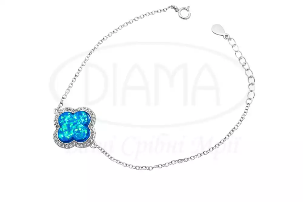 Срібний браслет "Клевер" фото 1